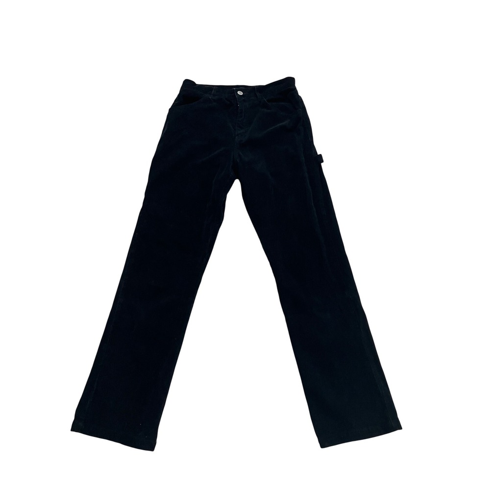 Brandy Melville J. Galt Black Corduroy Carpenter Pants High Rise 26‎